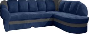 Kampinė sofa Benano Kronos 09, Paros 06, tamsiai mėlyna sp., kairinė, 180 x 250 cm x 85 cm