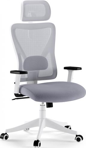 Darba krēsls SENSE7 Tone, 69 x 53 x 118 - 126 cm, balta krās./pelēka krās.