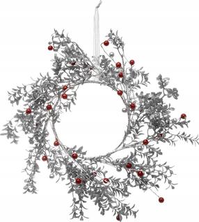 Ziemassvētku vainags Fééric Lights and Christmas, 440 mm, sudraba krās.