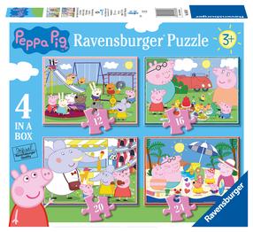 Dėlionė 4in1 Ravensburger Peppa Pig 06958, 24 cm x 20 cm, 72 vnt., įvairių spalvų