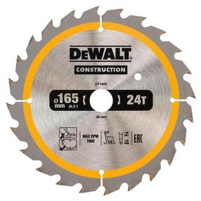 Pjovimo diskas Dewalt DT1949-QZ, 165 mm x 20 mm
