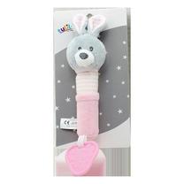 Barškutis Tulilo Bunny, rožinė sp./pilka sp.