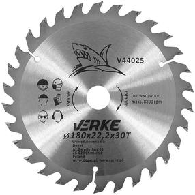 Griešanas disks Verke V44025, 180 mm x 22.2 mm