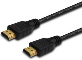 Vads Savio HDMI / HDMI CL-05Z HDMI male, HDMI male, 2 m, melna krās.