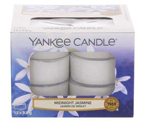 Svece, tējas sveces Yankee Candle Midnight Jasmine, 4 - 6 h, 117.6 g, 12 gab., balta krās.