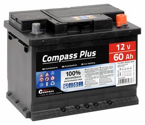 Akumulators Compass Plus, 12 V, 60 Ah, 480 A