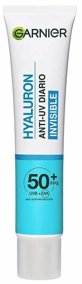 Priemonė įdegio priežiūrai veidui Garnier Hyaluron Anti-UV Daily Invisible SPF50+, 40 ml