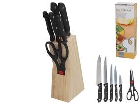 Virtuves nažu komplekts, ar statīvu Kitchen&GO, 7 gab.