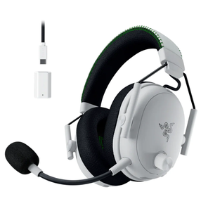 Bezvadu spēļu austiņas Razer BlackShark V3 Pro, balta krās./zaļa krās.