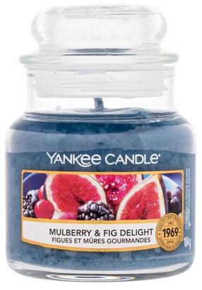 Žvakė, aromatinė Yankee Candle Mulberry & Fig Delight, 20 - 30 h, 104 g, mėlyna sp.