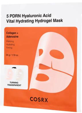 Маска для лица, набор Cosrx 5 PDRN Hyaluronic Acid Vital Hydrating Hydrogel, 102 г, 3 шт.