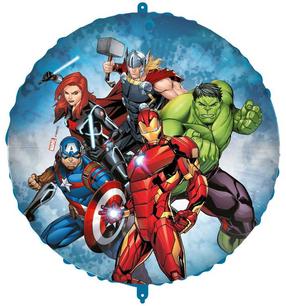 Folinis balionas apvalus GoDan Avengers Infinity Stones Marvell, įvairių spalvų