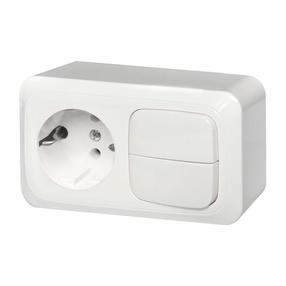Kontaktligzdas un slēdža bloks Liregus Alfa PKLJ-002, balts, 250 V