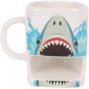 Puodelis su ertme sausainiams Itotal Shark, mėlyna sp./balta sp., 0.25 l