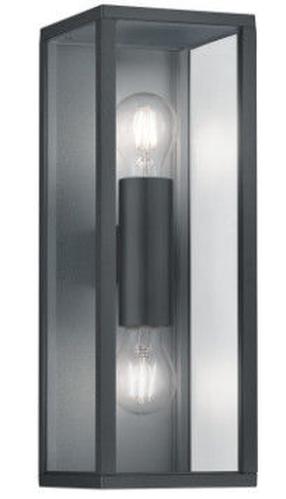 Sieninis lauko šviestuvas Trio Garonne, 10W, E27, IP44, juoda sp., 14 cm x 38 cm