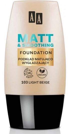 Skystas makiažo pagrindas Aa Make Up Matt & Smoothing, šviesiai ruda sp., 103 light beige, 30 ml