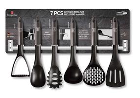 Virtuvės reikmenų rinkinys Berlinger Haus Carbon Pro BH-6330, 32 cm, juoda sp./pilka sp., 6 vnt.