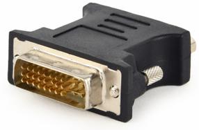 Adapteris Gembird DVI-A to VGA VGA Male, DVI female, melna krās.