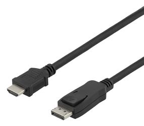 Провод Deltaco Baltic, HDMI/DisplayPort, 200 см, черный цв.