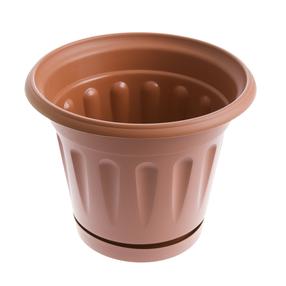 Puķu pods Uniplastex Primavera UDP26, plastmasa, Ø 26 cm, brūna krās.