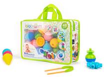Lavinimo žaislas Lalaboom 5in1 Snap Beads, įvairių spalvų, 48 vnt.