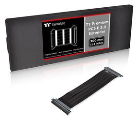 Удлинитель Thermaltake TT Premium PCI-E 3.0 Extender PCI Express 16X Gen3 Male, PCI Express 16X Gen3 Female, 0.3 м, черный цв.