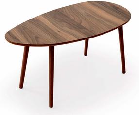 Kavos staliukas Kalune Design Nora, riešuto sp., 50 cm x 100 cm x 45 cm