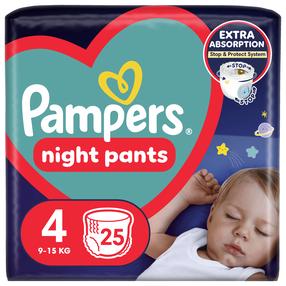 Sauskelnės nakčiai Pampers Night Pants, 4 dydis, 9 - 15 kg, 25 vnt.