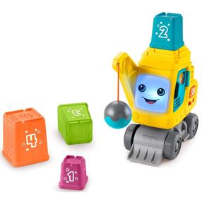 Lavinimo žaislas, kranas Mattel Fisher Price Count & Stack, įvairių spalvų