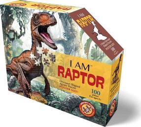 Dėlionė I Am Raptor, 84 cm x 79 cm, 100 vnt., ruda sp.