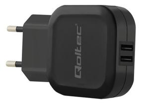 Adapteris Qoltec, USB 2.0 Type A/Europlug, juoda sp., 17 W