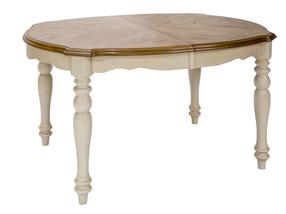 Stalas išskleidžiamas Home4you Lily 14252, ąžuolo/balta, 137 - 182 cm x 106.5 cm x 76 cm