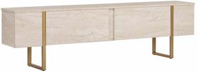 Televizoriaus spintelė Nordure Onera, aukso sp./travertine sp., 29.5 cm x 180 cm x 50.5 cm