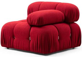 Atpūtas krēsls Hanah Home Bubble 1R, sarkana krās., 95 cm x 95 cm x 75 cm