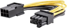 Kabelis StarTech PCI Express 6 to 8 pin PCIEX68ADAP PCI Express Power (6 pin, v 1.x), PCI Express Power (8 pin, v 2.x), 0.155 m, juoda sp./geltona sp.