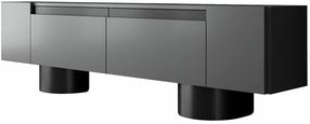 Televizoriaus spintelė Kalune Design Bohem, antracito sp./juoda sp., 30 cm x 180 cm x 50 cm