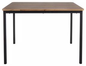 Valgomojo stalas City, rudas/juodas, 110 cm x 75 cm x 77 cm
