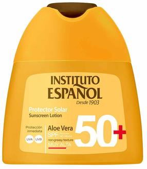 Losjons iedeguma kopšanai ķermenim Instituto Español Sunscreen Aloe Vera SPF50+, 100 ml