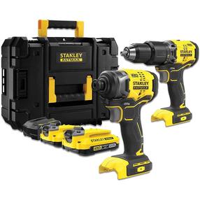 Akumuliatorinių įrankių rinkinys Stanley SFMCK461D2T-QW, 18 V