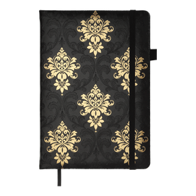 Записная книжка Zibi Royal, в клеточку, A5, золотой цв./черный цв.