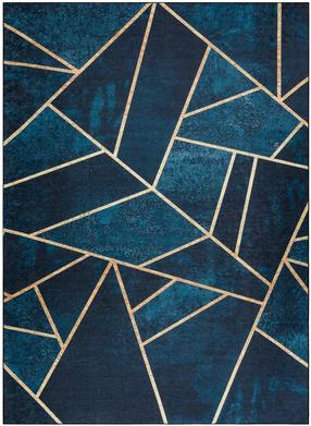 Paklājs iekštelpu Benuta Arlen Mosaic, zila krās., 170 cm x 120 cm