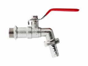 Vārsta krāns ar šļūtenes nipeli Geko 7 G70187, lodveida, ūdens patēriņa regulēšanai, 3/4", 1/2"