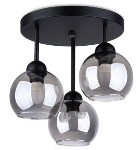 Šviestuvas lubų Sollux Alino 3, E27, 3 x 60 W, juoda sp. / juoda sp.