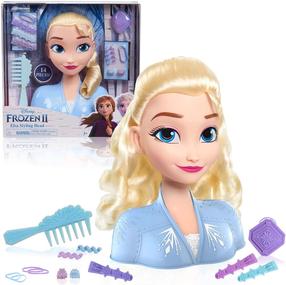 Lėlės galva su priedais Just Play Disney Frozen II Deluxe Elsa Styling Head, 38 cm, įvairių spalvų