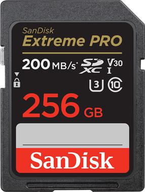 Atminties kortelė SanDisk Extreme Pro SDXC, 256 GB, 200 Mb/s - 140 Mb/s