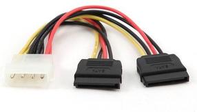 Vads Gembird Molex to SATA x 2 CC-SATA-PSY-0.3M 4 pin Molex male, SATA 15 pin female x2, 0.3 m