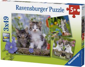 Puzle 3in1 Ravensburger Kittens 080465, 147 gab.