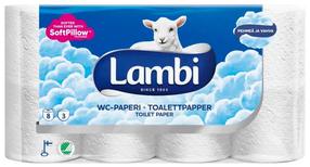 Tualetes papīrs Lambi, 3 sl, 8 gab.