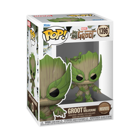 Фигурка-игрушка Funko POP! We Are Groot Groot As Wolverine 1396, зеленый цв./коричневатый цв.