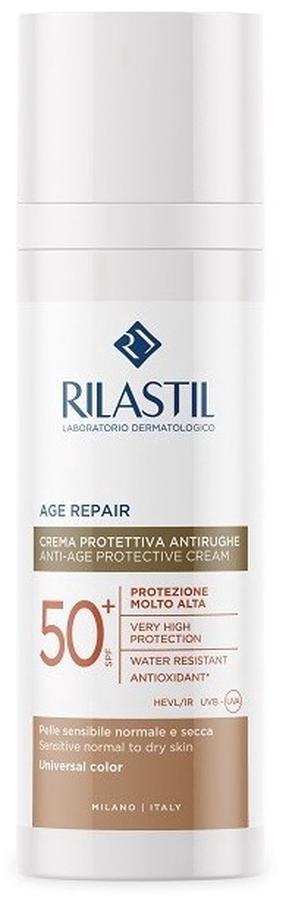 Крем для ухода за загаром для лица Rilastil Sun System Age Repair Color SPF50+, 50 мл